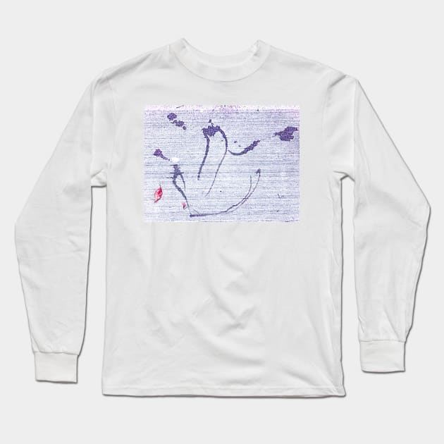 Splash Scribble and Red Leaf Long Sleeve T-Shirt by Tovers